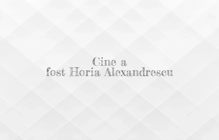 cine a fost horia alexandrescu