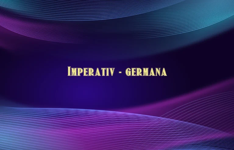 imperativ germana