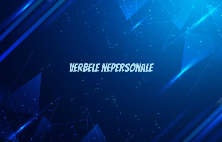 verbele nepersonale