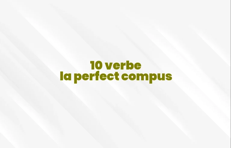 10 verbe la perfect compus