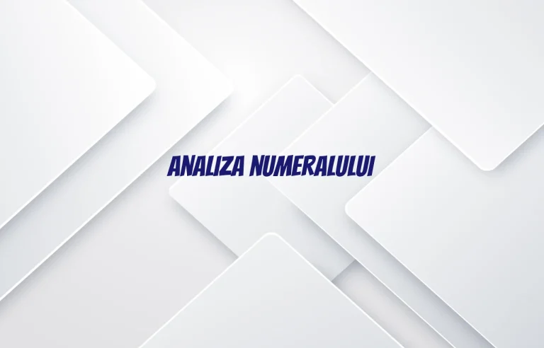 analiza numeralului