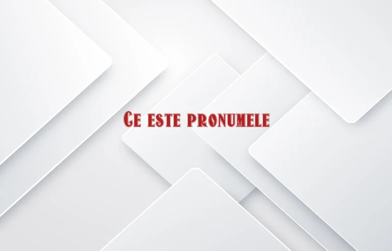 ce este pronumele