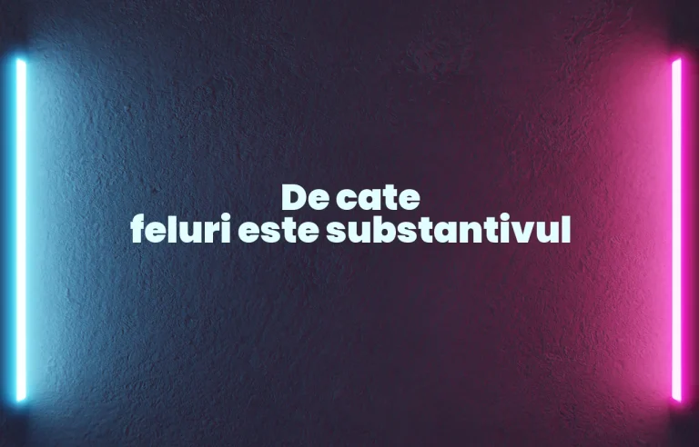 de cate feluri este substantivul