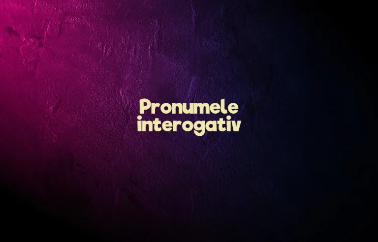 pronumele interogativ