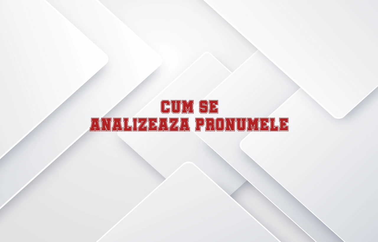 cum se analizeaza pronumele