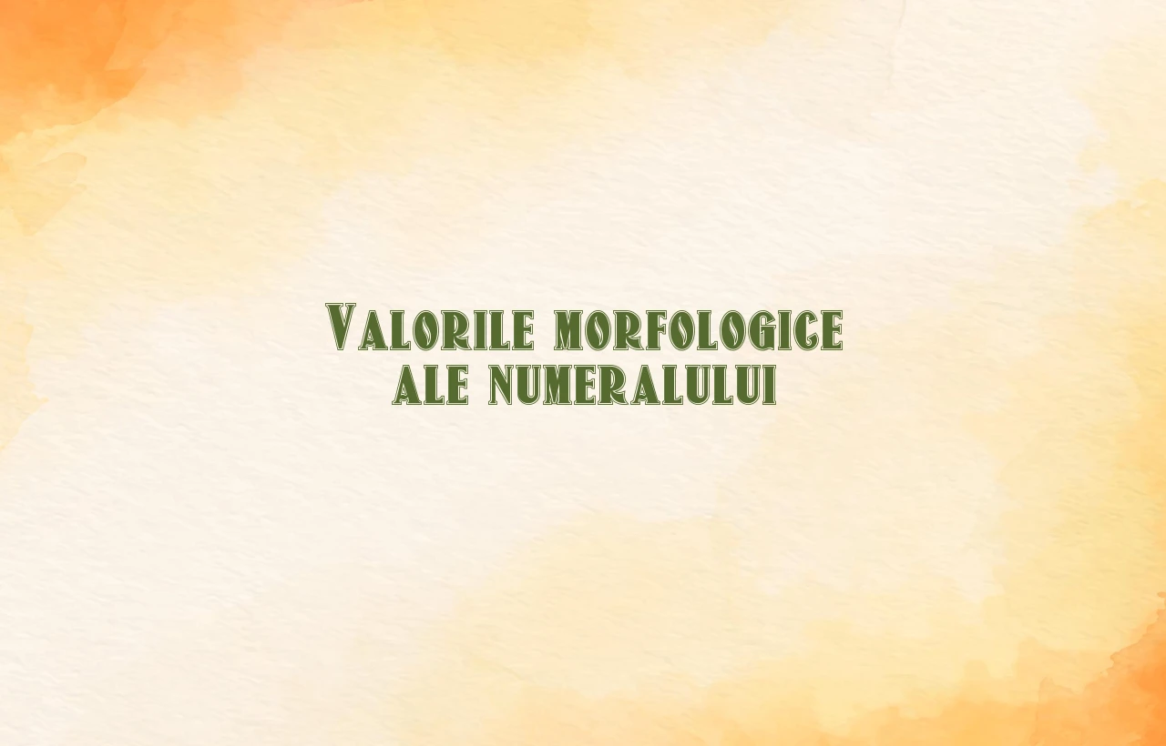 valorile morfologice ale numeralului
