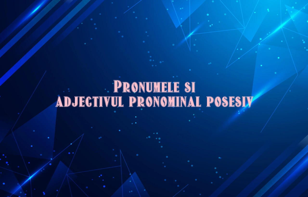 pronumele si adjectivul pronominal posesiv