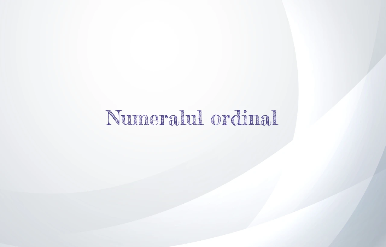 numeralul ordinal