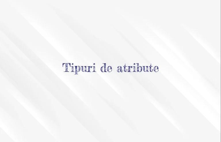 tipuri de atribute