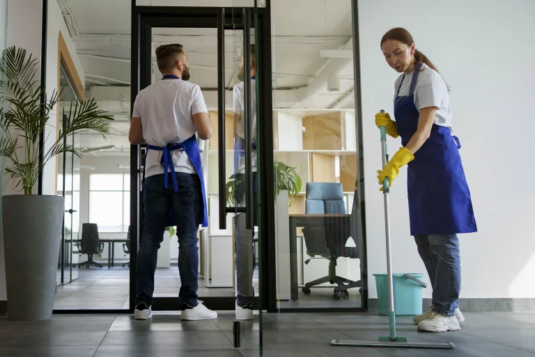 professional cleaning service people working together office min 50